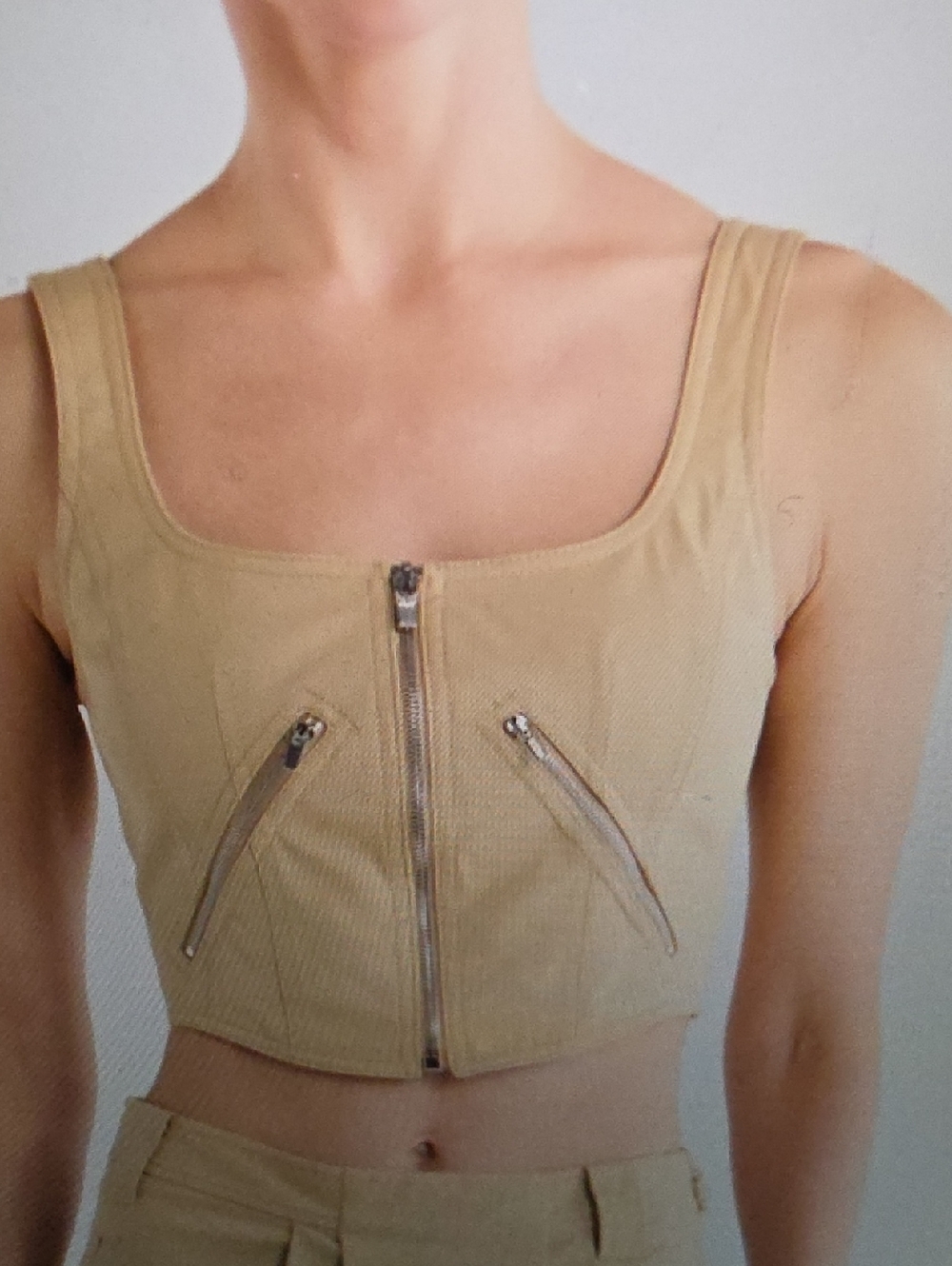 A.L.C. Dea Zip Crop Corset Top Size 4 $350